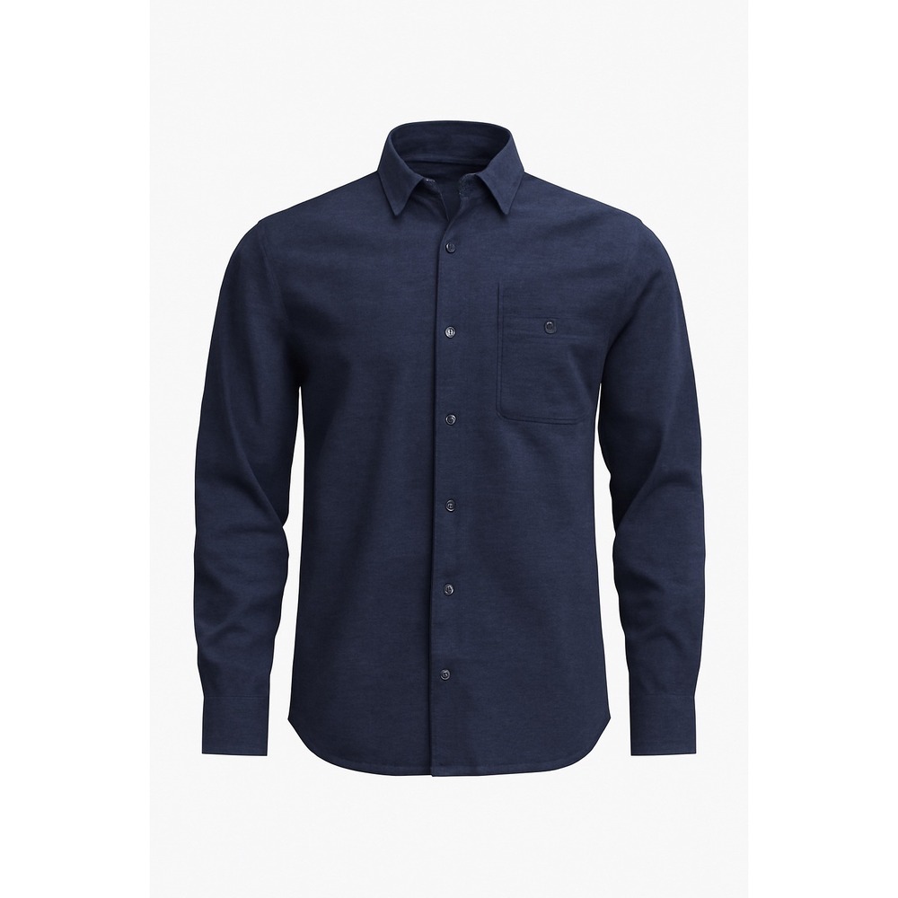 Treasure & Bond Mens Navy India Ink Cotton Flannel Button Down Shirt, Size L NWT
